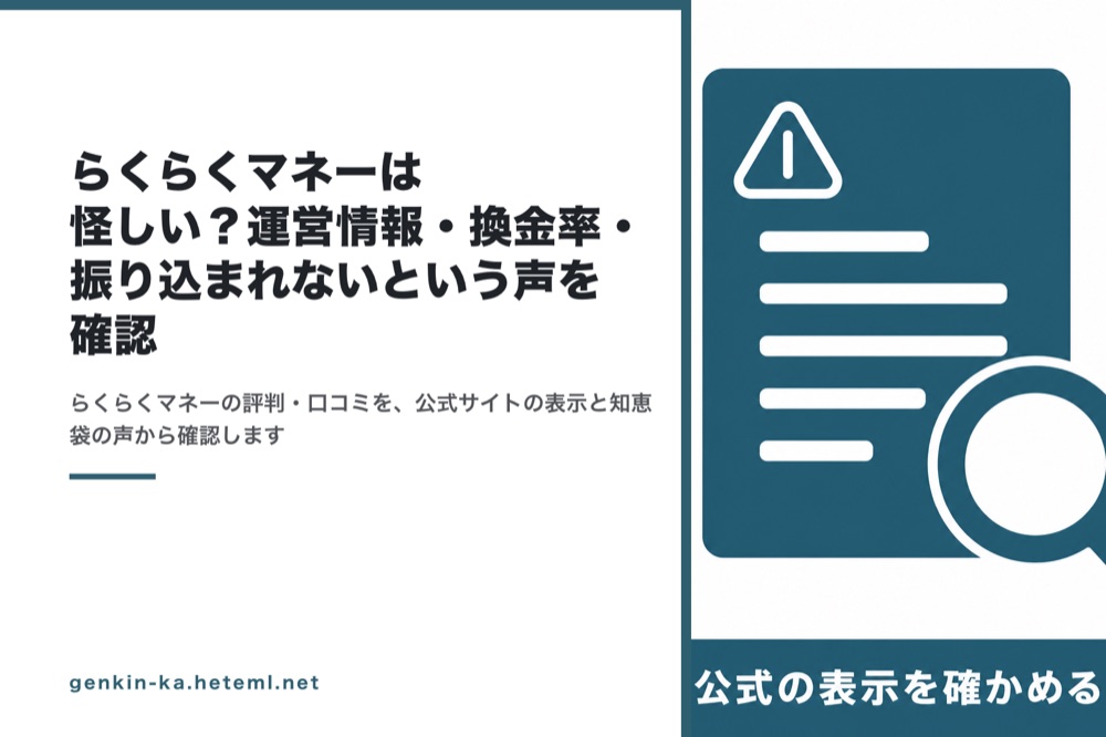 らくらくマネーの評判を確かめた記録
